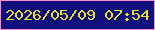 文字の大きさ：5、枠の色：fe8fc9、背景の色：12107c、文字の色：ebdf29 無料ブログパーツのブログ時計