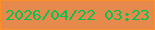文字の大きさ：4、枠の色：fe9029、背景の色：e58a4c、文字の色：07c151 無料ブログパーツのブログ時計