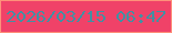 文字の大きさ：1、枠の色：fe907a、背景の色：f04268、文字の色：4290a3 無料ブログパーツのブログ時計