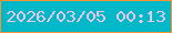 文字の大きさ：4、枠の色：fe922f、背景の色：01b8c9、文字の色：ecc7ea 無料ブログパーツのブログ時計
