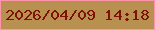 文字の大きさ：4、枠の色：fe93aa、背景の色：b8904f、文字の色：801106 無料ブログパーツのブログ時計