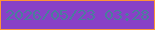文字の大きさ：2、枠の色：fe9437、背景の色：8841c7、文字の色：4a7d9c 無料ブログパーツのブログ時計