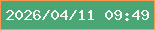 文字の大きさ：3、枠の色：fe974e、背景の色：4aa775、文字の色：f8f6f7 無料ブログパーツのブログ時計