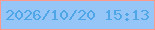 文字の大きさ：3、枠の色：fe9a8d、背景の色：95c6f7、文字の色：4fa6e7 無料ブログパーツのブログ時計