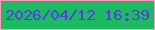 文字の大きさ：2、枠の色：fe9cb8、背景の色：1cba62、文字の色：533ee0 無料ブログパーツのブログ時計