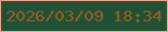 文字の大きさ：3、枠の色：fe9e87、背景の色：215134、文字の色：955d29 無料ブログパーツのブログ時計