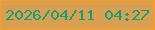 文字の大きさ：4、枠の色：fe9f18、背景の色：d89e51、文字の色：159f74 無料ブログパーツのブログ時計