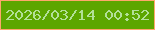 文字の大きさ：3、枠の色：fea76c、背景の色：5ca600、文字の色：b2e098 無料ブログパーツのブログ時計