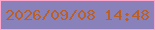 文字の大きさ：1、枠の色：fea7cd、背景の色：8982ba、文字の色：ba5f26 無料ブログパーツのブログ時計