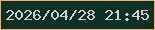 文字の大きさ：3、枠の色：feac6b、背景の色：0a3124、文字の色：dccada 無料ブログパーツのブログ時計