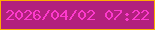 文字の大きさ：3、枠の色：fead01、背景の色：b2207d、文字の色：fd3acd 無料ブログパーツのブログ時計