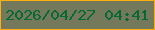 文字の大きさ：4、枠の色：feaf10、背景の色：74795c、文字の色：066935 無料ブログパーツのブログ時計