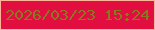 文字の大きさ：5、枠の色：feb499、背景の色：e20e3f、文字の色：8b7721 無料ブログパーツのブログ時計