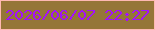 文字の大きさ：1、枠の色：feb9b2、背景の色：957637、文字の色：a410fd 無料ブログパーツのブログ時計