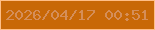 文字の大きさ：4、枠の色：febe87、背景の色：c86807、文字の色：d58e58 無料ブログパーツのブログ時計