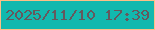 文字の大きさ：4、枠の色：febf86、背景の色：12b8ae、文字の色：65585d 無料ブログパーツのブログ時計