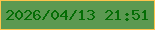 文字の大きさ：1、枠の色：fec44c、背景の色：5b9951、文字の色：046d05 無料ブログパーツのブログ時計