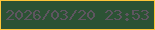 文字の大きさ：2、枠の色：fec539、背景の色：2c5234、文字の色：5e5560 無料ブログパーツのブログ時計