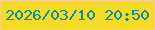 文字の大きさ：1、枠の色：fecb94、背景の色：f3db26、文字の色：0b8aa3 無料ブログパーツのブログ時計