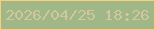 文字の大きさ：2、枠の色：fecd76、背景の色：a0b788、文字の色：d3c69c 無料ブログパーツのブログ時計
