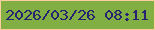 文字の大きさ：4、枠の色：fecea0、背景の色：81af44、文字の色：272371 無料ブログパーツのブログ時計