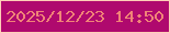 文字の大きさ：2、枠の色：fecfb7、背景の色：af096e、文字の色：f08477 無料ブログパーツのブログ時計