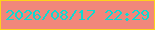 文字の大きさ：5、枠の色：fed11c、背景の色：f1877b、文字の色：0cdad3 無料ブログパーツのブログ時計