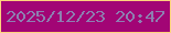 文字の大きさ：4、枠の色：fed37d、背景の色：a20575、文字の色：8d7fb1 無料ブログパーツのブログ時計