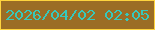 文字の大きさ：4、枠の色：fed43e、背景の色：9b6d25、文字の色：37c9bb 無料ブログパーツのブログ時計