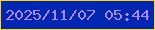 文字の大きさ：2、枠の色：fed60e、背景の色：0126b2、文字の色：ab87ee 無料ブログパーツのブログ時計