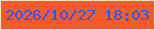 文字の大きさ：1、枠の色：fee0c4、背景の色：f15b2d、文字の色：2856fb 無料ブログパーツのブログ時計