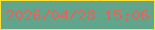 文字の大きさ：2、枠の色：fee13a、背景の色：60a58c、文字の色：e2655a 無料ブログパーツのブログ時計