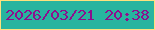文字の大きさ：3、枠の色：fee17d、背景の色：28b49f、文字の色：8e0e8d 無料ブログパーツのブログ時計