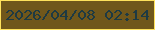 文字の大きさ：4、枠の色：fee25c、背景の色：70571b、文字の色：1e3a42 無料ブログパーツのブログ時計