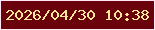 文字の大きさ：5、枠の色：fee6f6、背景の色：69020b、文字の色：fce799 無料ブログパーツのブログ時計