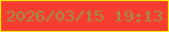 文字の大きさ：1、枠の色：fee90d、背景の色：f63d30、文字の色：9d9440 無料ブログパーツのブログ時計