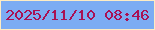 文字の大きさ：2、枠の色：feecc3、背景の色：7cacf3、文字の色：a91054 無料ブログパーツのブログ時計