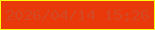 文字の大きさ：4、枠の色：fef90f、背景の色：e93809、文字の色：d24926 無料ブログパーツのブログ時計