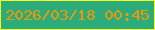 文字の大きさ：5、枠の色：fef91d、背景の色：2aad7a、文字の色：f39805 無料ブログパーツのブログ時計