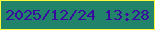 文字の大きさ：2、枠の色：fef93b、背景の色：22836b、文字の色：380aa0 無料ブログパーツのブログ時計