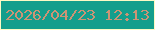 文字の大きさ：4、枠の色：fef9c5、背景の色：149e8c、文字の色：cc9475 無料ブログパーツのブログ時計