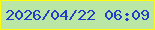 文字の大きさ：1、枠の色：fefb0b、背景の色：bbe7a6、文字の色：1f3ecd 無料ブログパーツのブログ時計