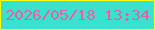 文字の大きさ：4、枠の色：fefb0f、背景の色：38e2cf、文字の色：df64a1 無料ブログパーツのブログ時計