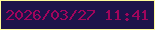 文字の大きさ：1、枠の色：fefb9a、背景の色：1d134a、文字の色：a0055c 無料ブログパーツのブログ時計