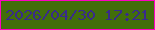 文字の大きさ：5、枠の色：ff00c3、背景の色：426e0b、文字の色：392b8b 無料ブログパーツのブログ時計