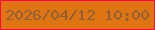 文字の大きさ：3、枠の色：ff0543、背景の色：df7410、文字の色：8e613b 無料ブログパーツのブログ時計