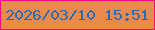 文字の大きさ：2、枠の色：ff0782、背景の色：ea8a4c、文字の色：286cb9 無料ブログパーツのブログ時計