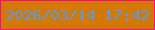 文字の大きさ：3、枠の色：ff078a、背景の色：d37902、文字の色：5b98e5 無料ブログパーツのブログ時計