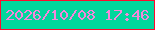 文字の大きさ：1、枠の色：ff092d、背景の色：01d69c、文字の色：f786db 無料ブログパーツのブログ時計