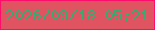 文字の大きさ：2、枠の色：ff0d6a、背景の色：e05461、文字の色：35ac71 無料ブログパーツのブログ時計